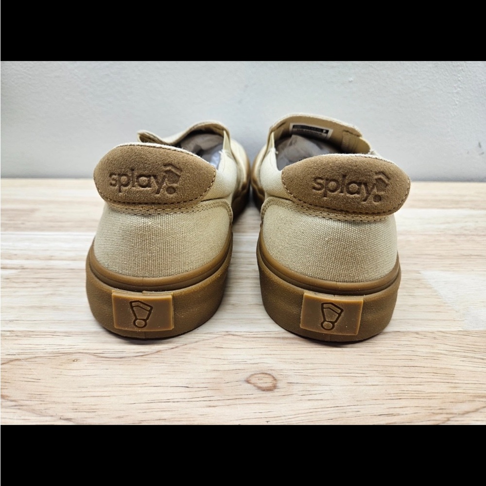 Splay Slip-On Canvas Shoes in Sand with Gum Sole - Picture 3 of 6